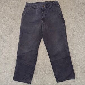 VTG Carhartt B11 PTB Canvas Work Pants Mens 36x30 (Fits 34x30) Petrol Blue Gray